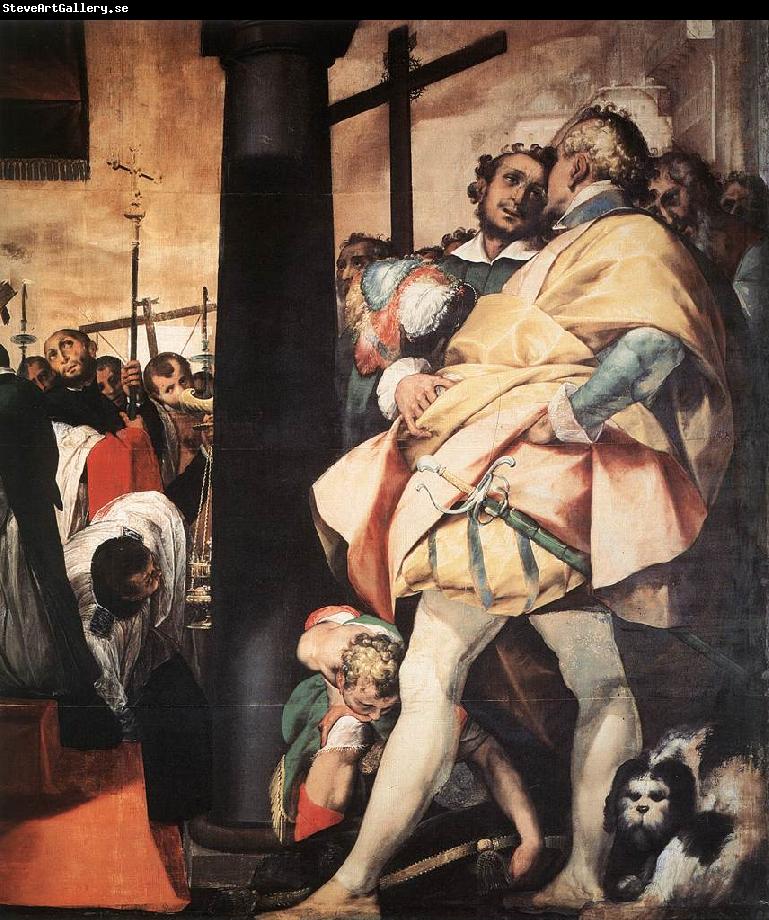 CRESPI, Giovanni Battista St Charles Borromeo Erecting Crosses a the Gates of Milan (detail) df